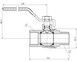 Кран шаровой прямой Thermo Alliance Forte 2" ВН для газа, рычаг, PN40, латунь SF605G50