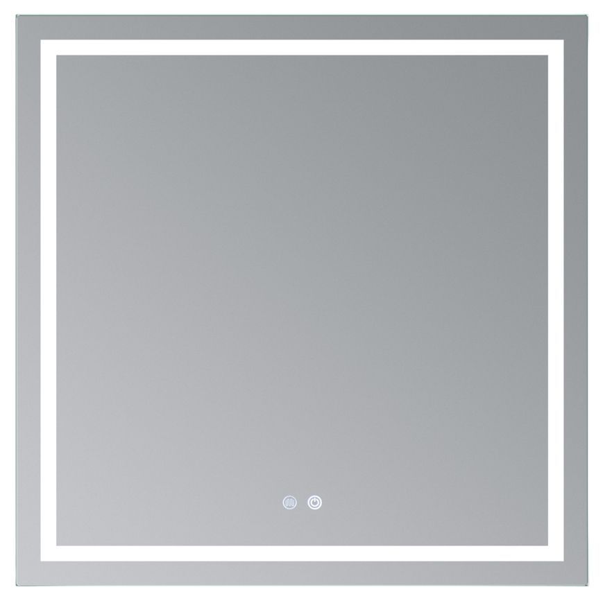 Дзеркало Qtap Mideya MI1 800&times;800 квадратне, з LED-підсвіткою Touch, антизапотіванням, димером, рег. яскравості QT2078NCF808048477