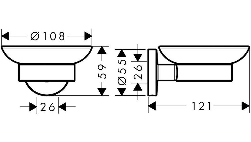 Мыльница HANSGROHE Logis Universal 41715000 хром