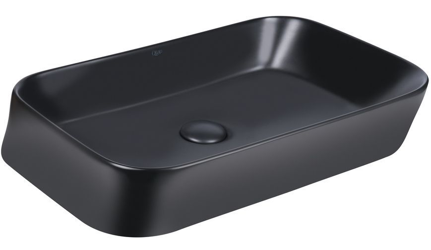 Раковина-чаша QTAP Scorpio 550х390х120 Matt black с донным клапаном QT14112243MB - QT14112243MB