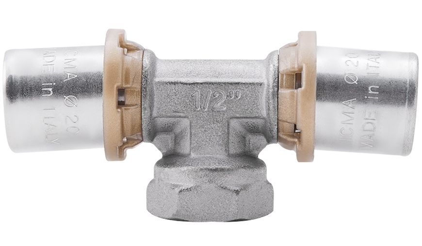 Тройник пресс-фитинг ICMA 20х1/2"х20 ВР №408 - 81408ADBQ06