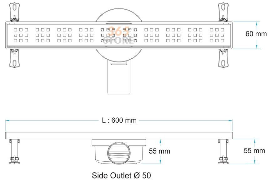 Трап VALTEMO Firstline Base з комбінованим затвором 600 мм - VLD-510320