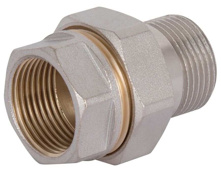 З'єднання згін-американка Thermo Alliance Standart 3/4" ВЗ пряме латунь нікель TAS190W20