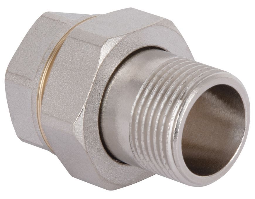 З'єднання згін-американка Thermo Alliance Standart 3/4" ВЗ пряме латунь нікель TAS190W20