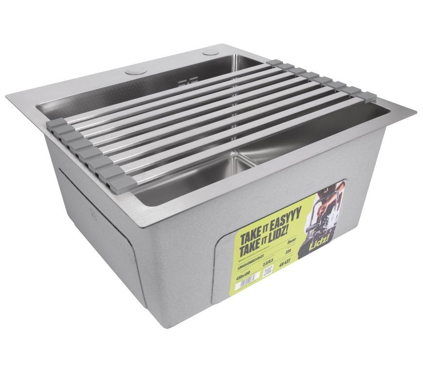 Сушарка для посуду на кухонну мийку Lidz Acsis LA11 Gray 430х218х8 мм LDACSLA11GRA49765