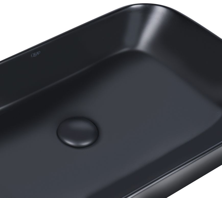 Раковина-чаша QTAP Scorpio 550х390х120 Matt black с донным клапаном QT14112243MB - QT14112243MB
