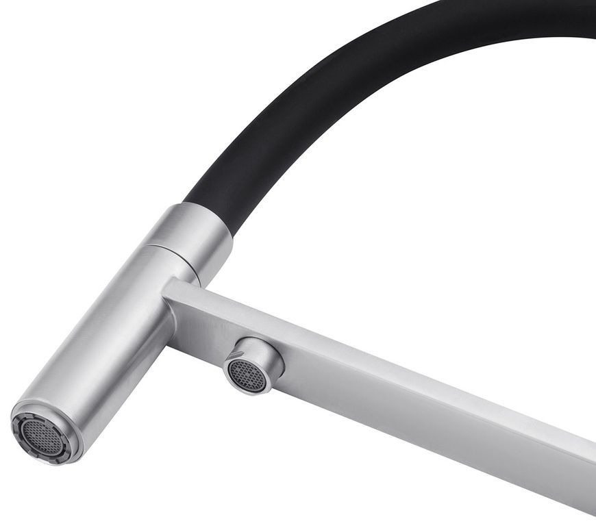 Смеситель для кухни с подключением к фильтру Kroner KRP Edelstahl Klassisch-ESG03815BLK нержавеющая сталь/черный CV027933 - Klassisch-ESG03815BLK