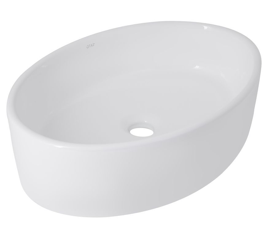 Раковина-чаша накладная Qtap Kolibri овальная 500x360x140 White с донным клапаном PU02 QT10113054WN47311 - QT10113054WN47311