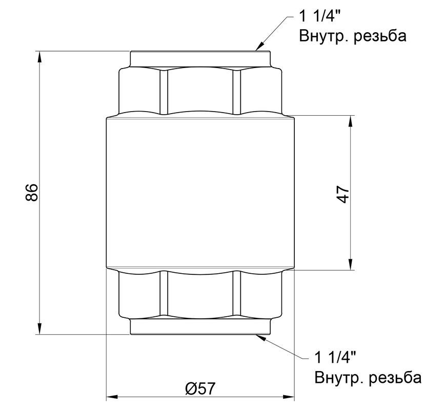 Обратный клапан SD FORTE 1" 1/4 EURO SF247W32 - SF247W32