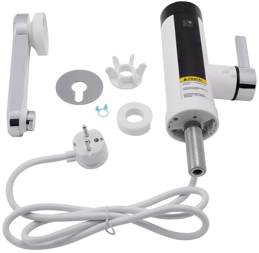 Однокран LIDZ Warm 061 с электрическим нагревом LDWAR061WCR35431 белый/хром - -LDWAR061WCR35431