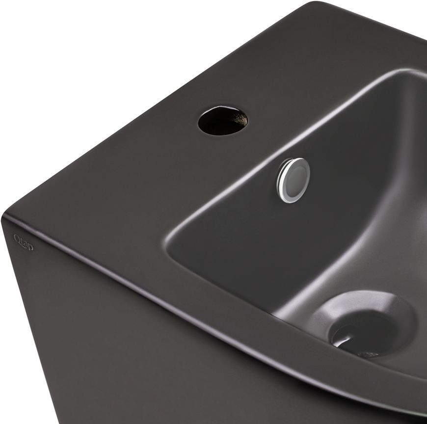 Биде подвесное QTAP Robin 495х370х325 Matt black QT1355046FMB - QT1355046FMB