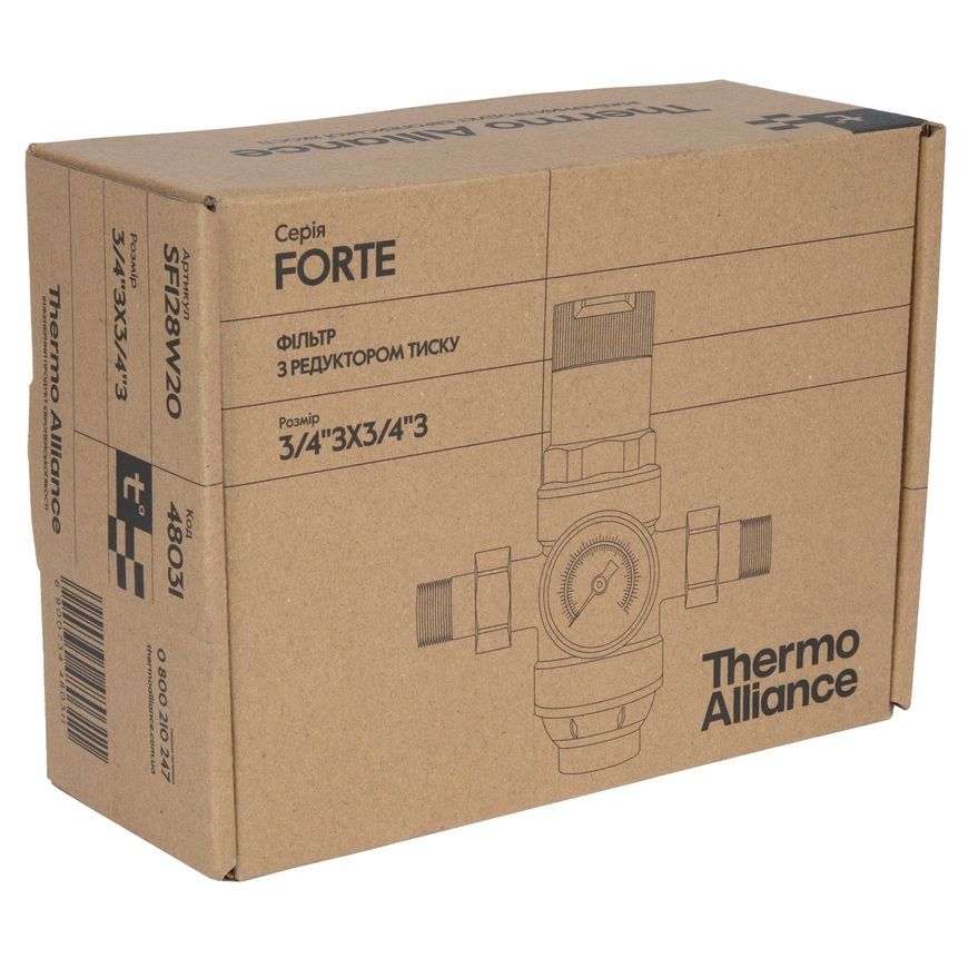 Фільтр самопромивний для холодної води Thermo Alliance Forte 3/4" ЗР з редуктором тиску SF128W20 - SF128W20