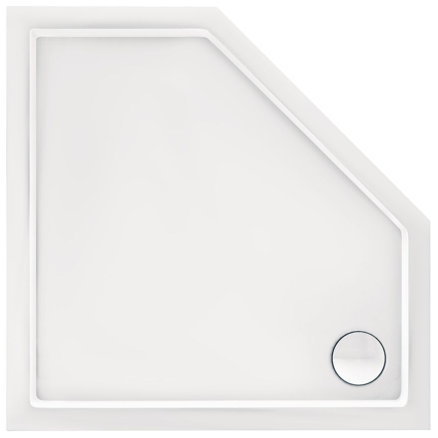 Душовий піддон QTAP Diamond 301112 100x100x12 см + сифон DIAMOND301112