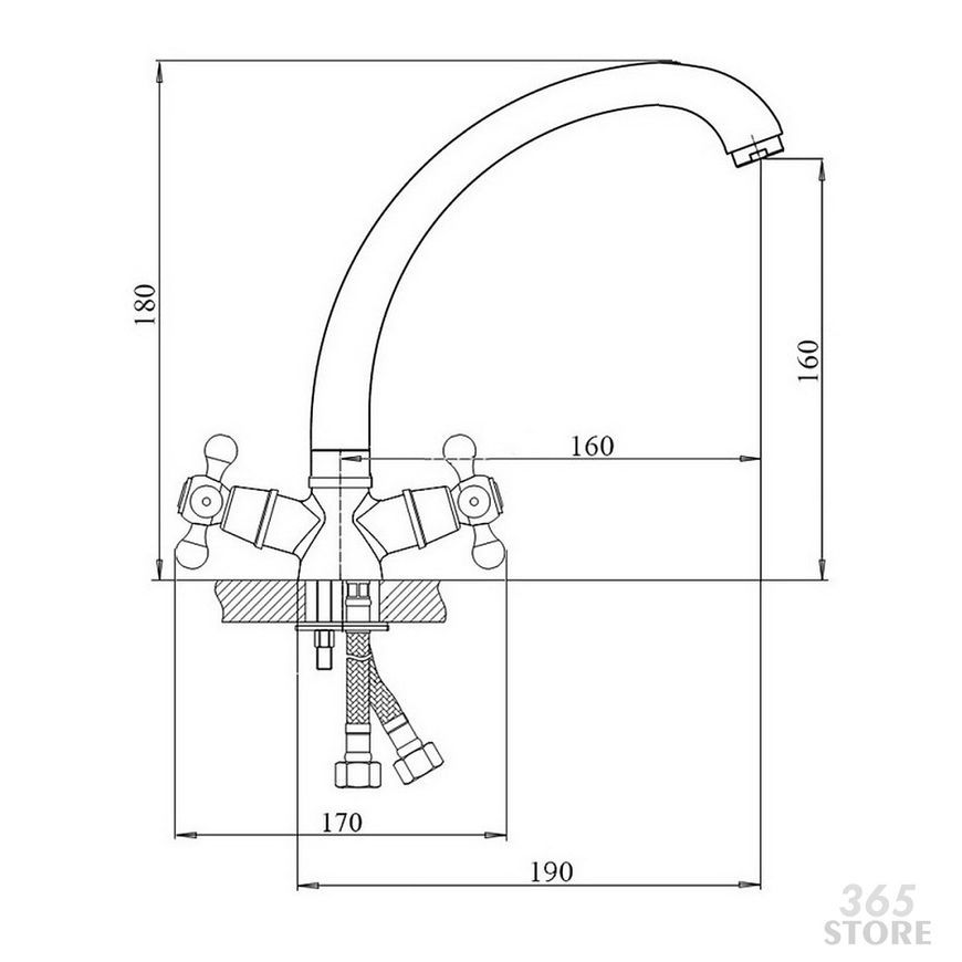 Смеситель для кухонной мойки TOUCH-Z Mayfair 272F - TZMAY272F
